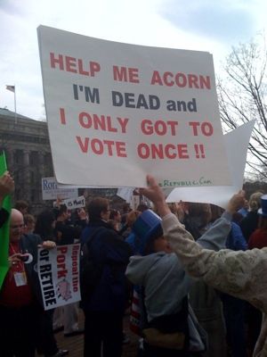 Help me acorn, i'm dead and only got to vote once