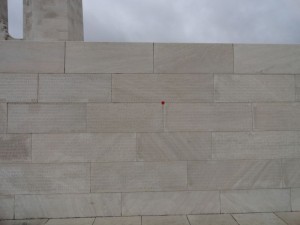 I brought a poppy with me and left it in the name wall at Vimy Ridge