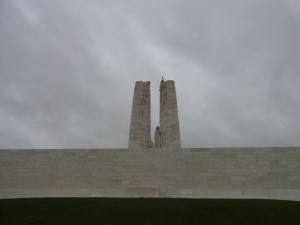 The tomb of the unknown solder at front side of Vimy Ridge